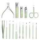 Kit 16 Pçs Cortador De Unhas Pedicure Tesoura Prego Conjunto De Ferramentas Em Aço Inoxidável Com Bolsa Dobrável