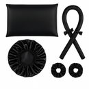 kit cetim anti frizz touca cetim + modelador sem calor curling rod + fronha