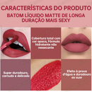 CAKAILA 10-Color Brilho Labial Fosco à Prova D'Água com Hidratação Natural e Saudável