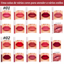 CAKAILA 10-Color Brilho Labial Fosco à Prova D'Água com Hidratação Natural e Saudável